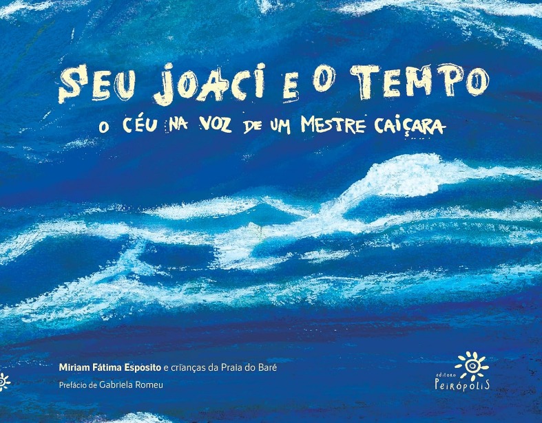 Capa do livro. Em meio a um mar azul e revolto, lê-se o título do livro.