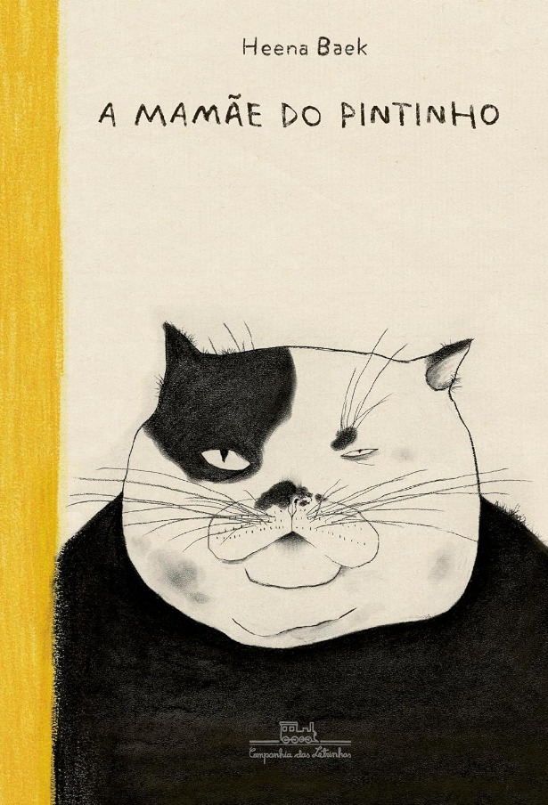 capa do livro. Num fundo claro, uma gata mal humorada encara o leitor.