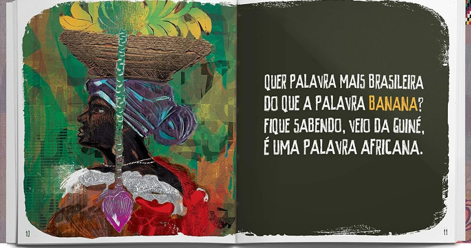 Página do livro A África que você fala, de Claudio Fragata e (il) Mauricio Negro, Editora Globinho