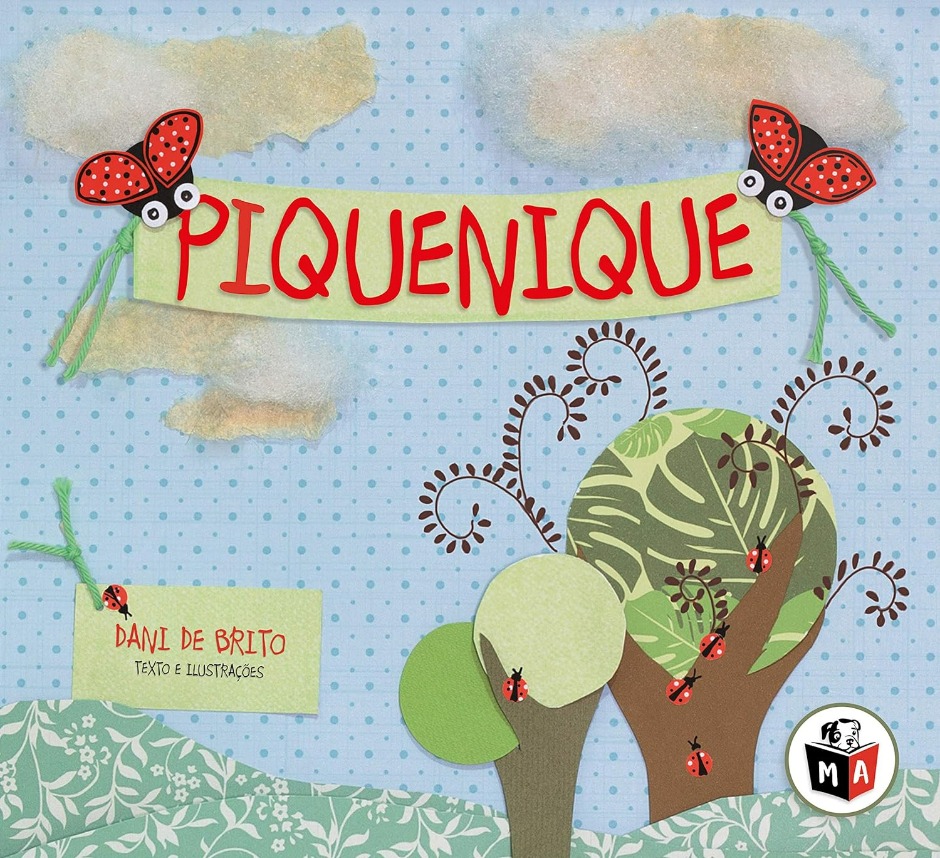 Capa do livro. Um jardim estilizado é retratado sobre um pano estampado.