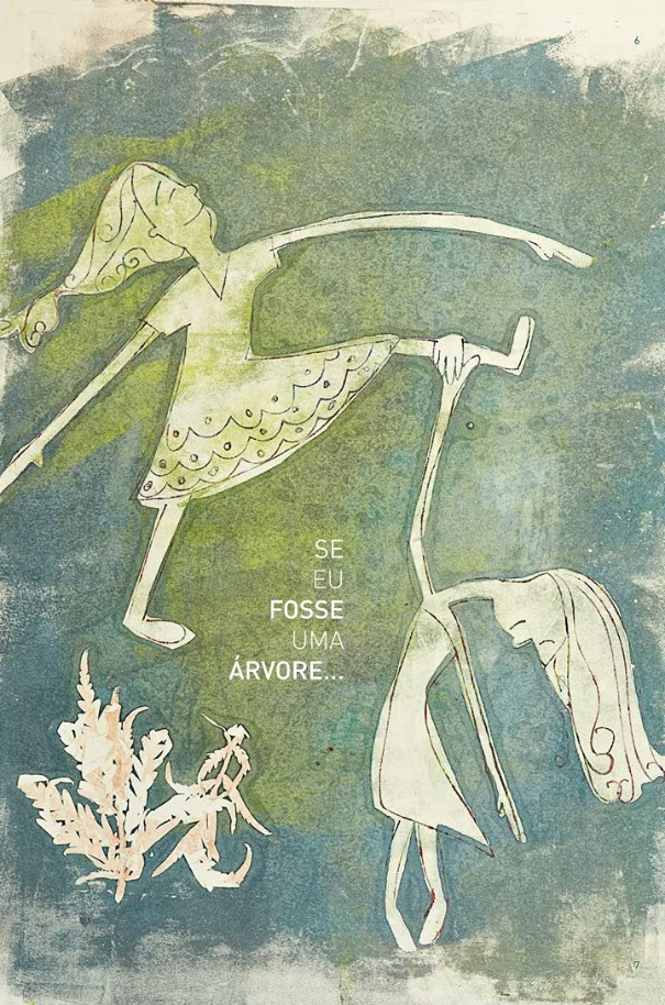 Página do livro Se eu fosse uma árvore, de Talita Nozomi, Editora Gaivota