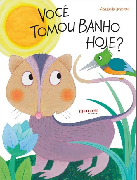 Capa do livro. Um pica-pau conversa com um gambá, que o escuta ressabiado.