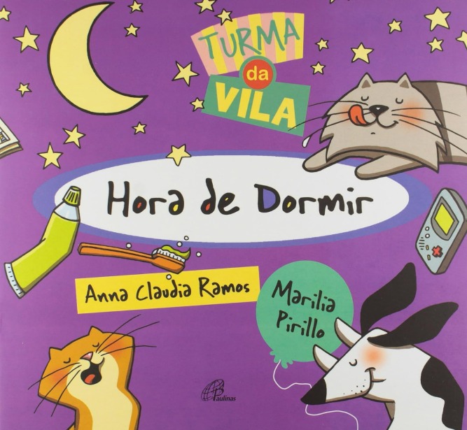 Capa do livro. Num fundo roxo com uma lua e estrelas, vários animais dormem tranquilos. 