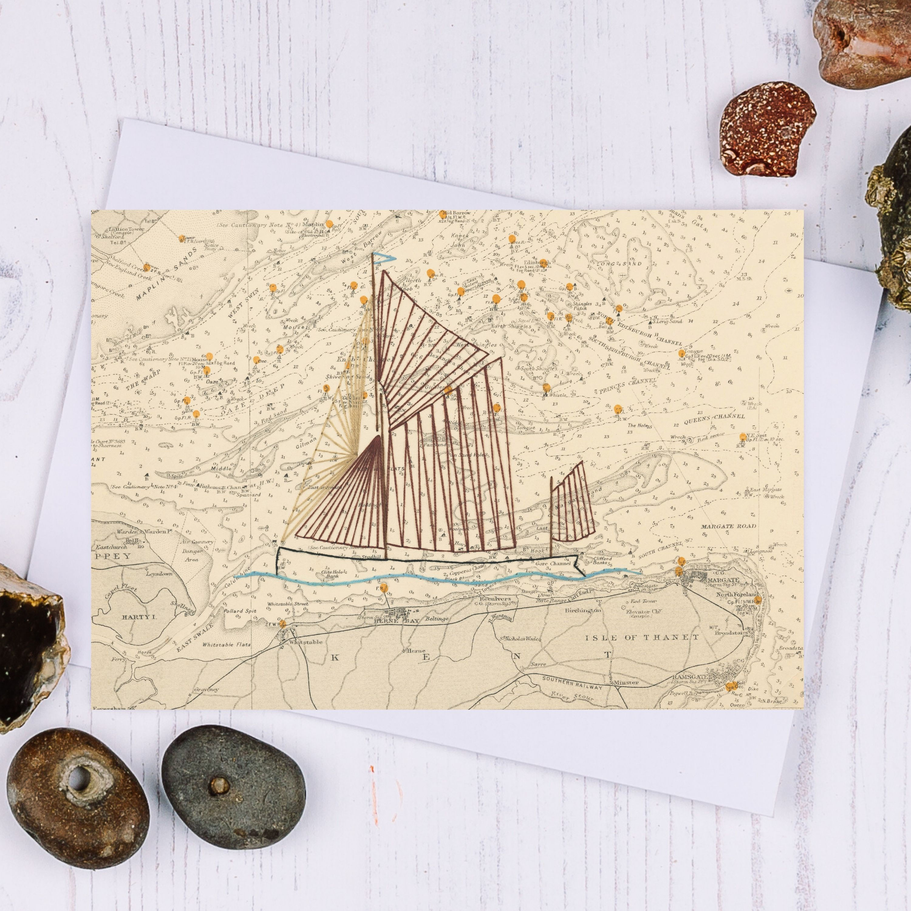 Thames Sailing Barge Greetings Card - A6