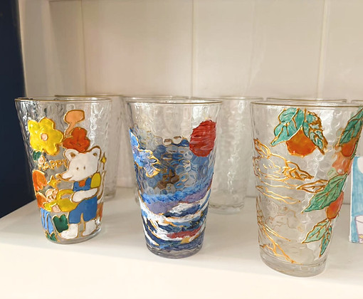 glass painting session