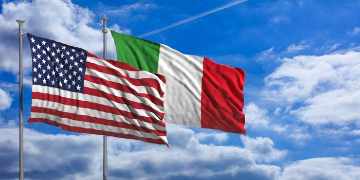 Italian American flag on Long Island