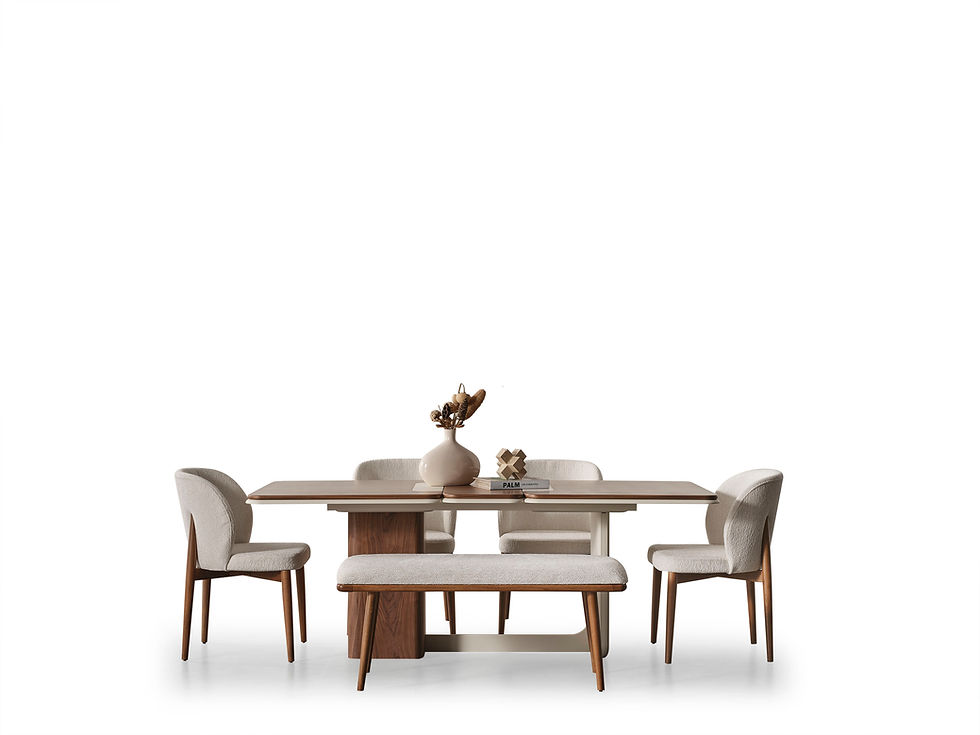 Küçük resim: MARİMO YEMEK ODASI-KREM CEVİZ