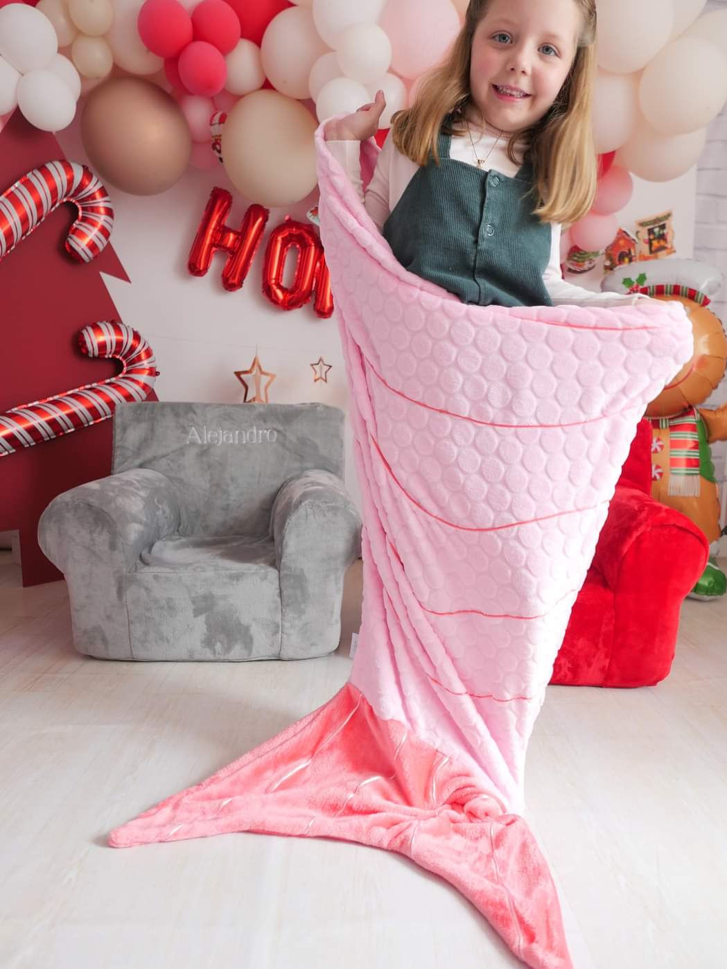 Cola de sirena rosa coral