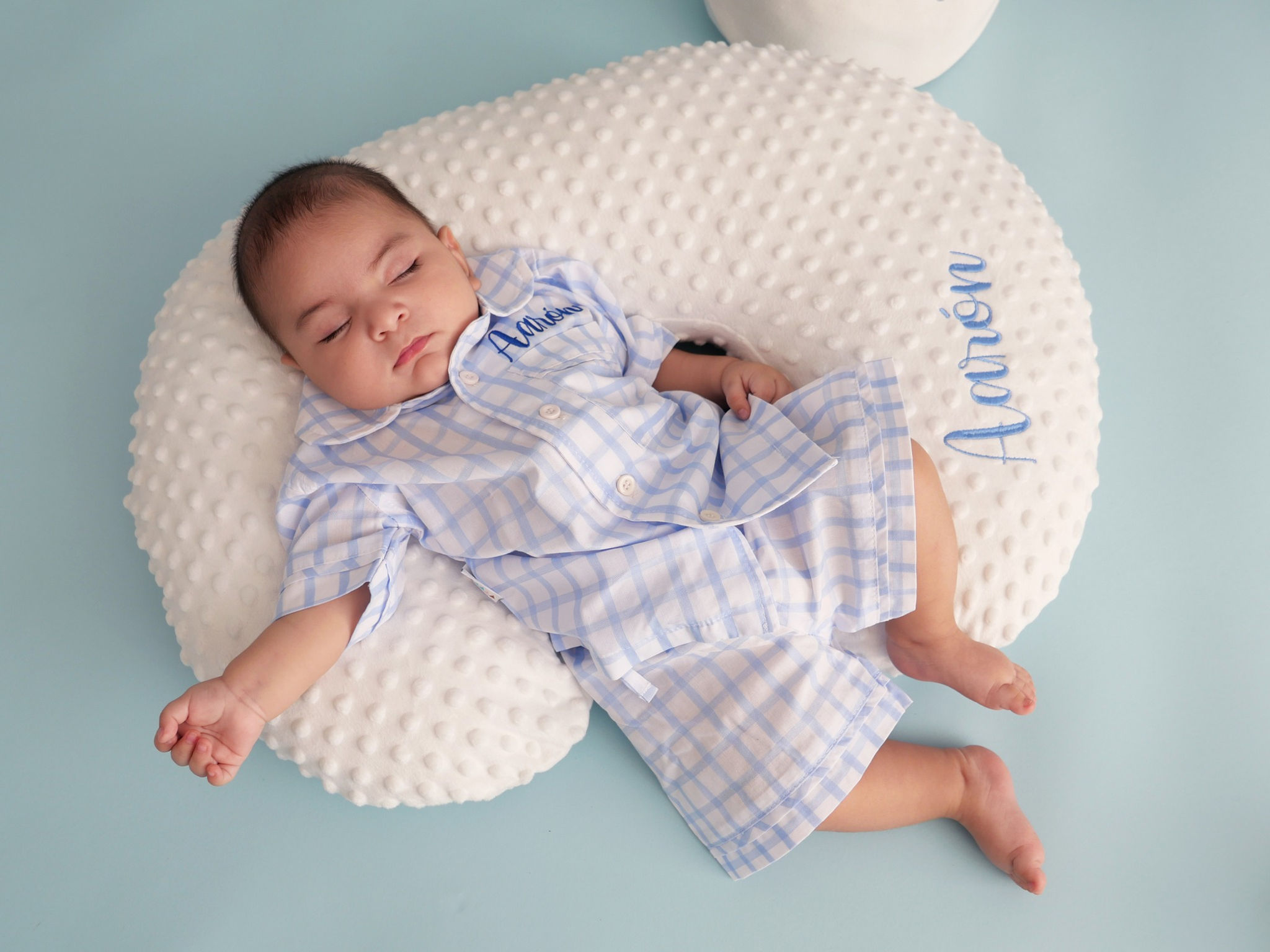 Pijama short azul infantil