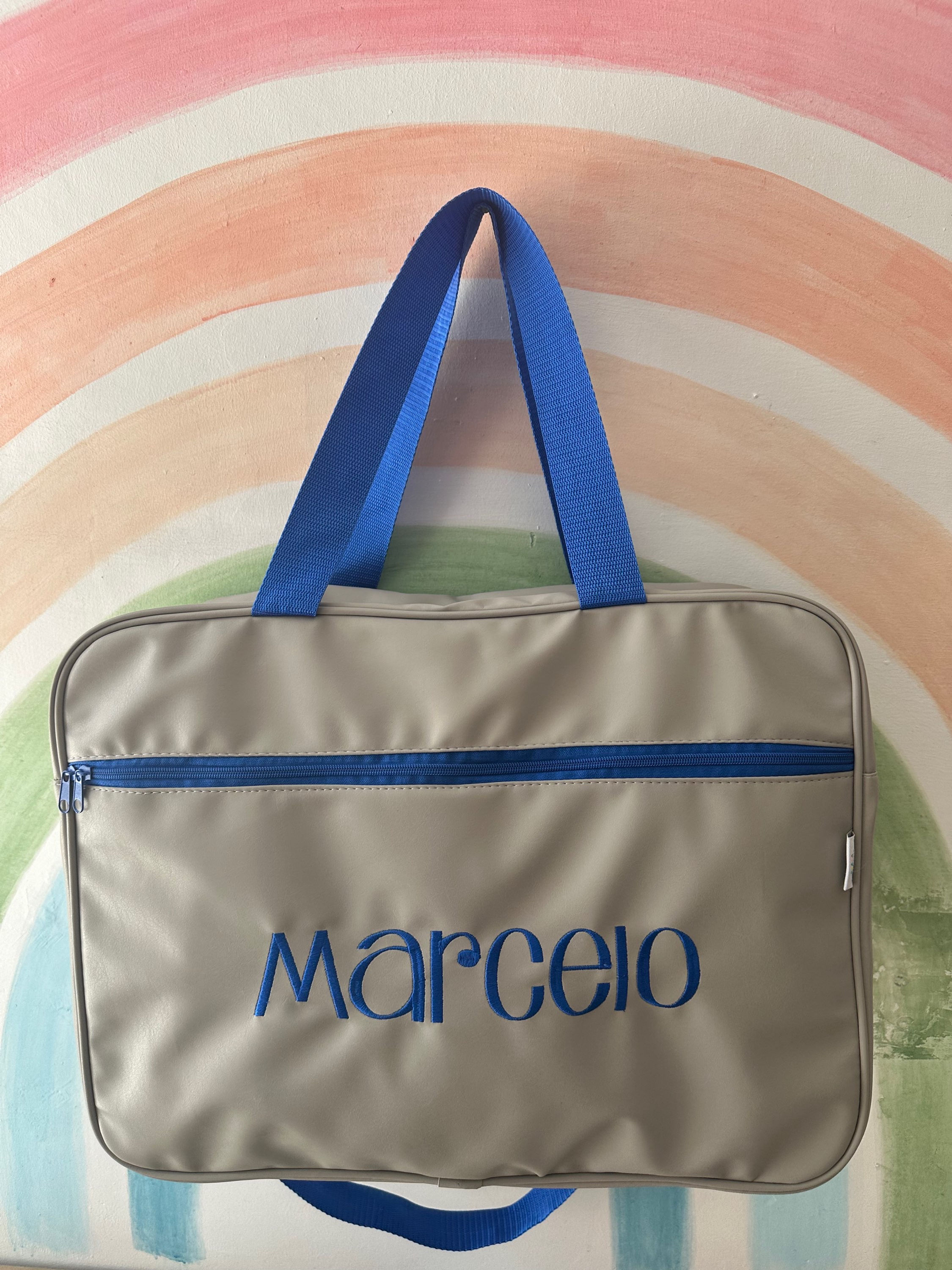 Maleta XL gris / azul rey