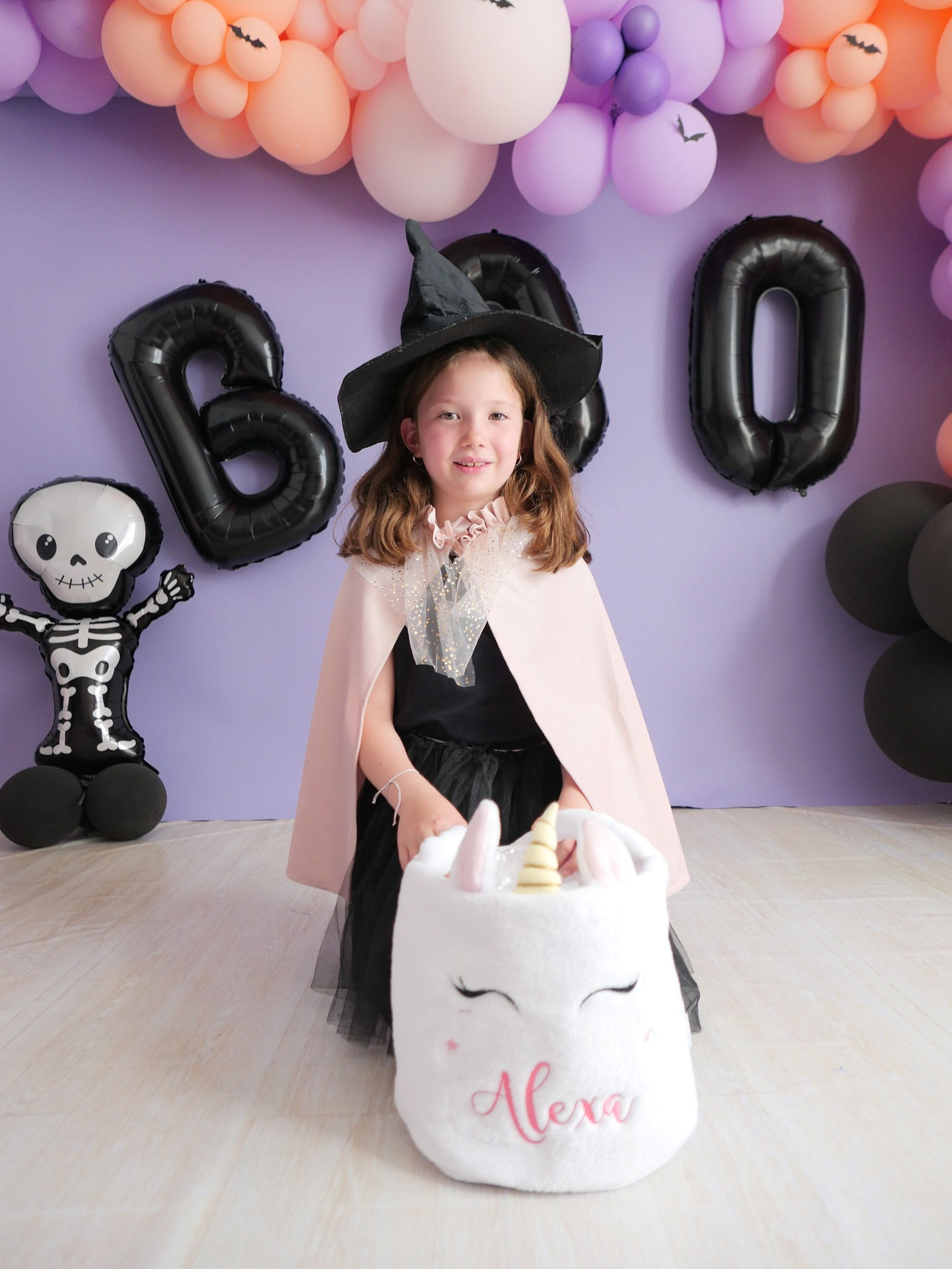 Canasta Halloween unicornio