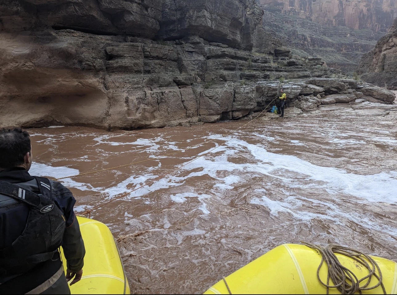 Grand Canyon flood rescue scene.