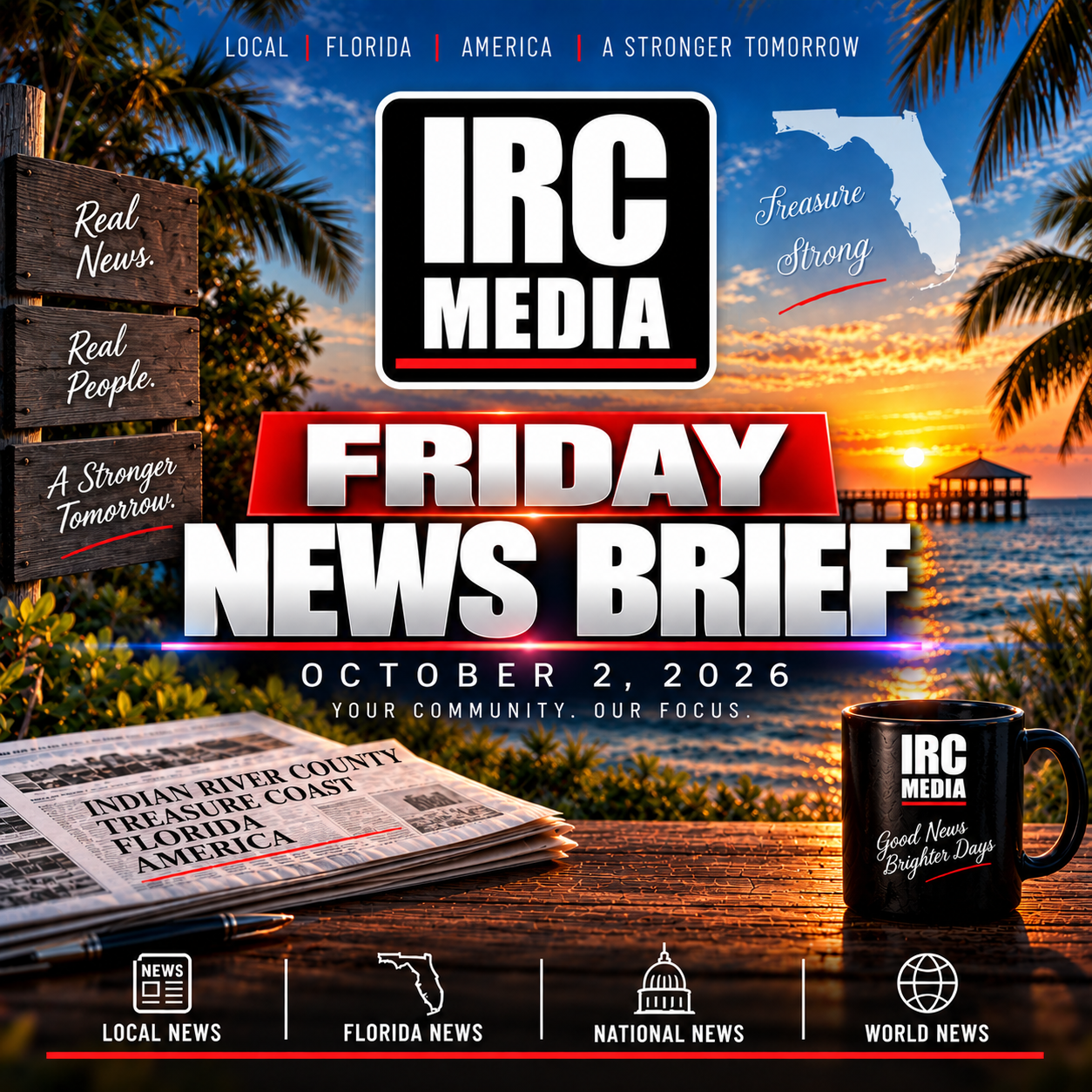 IRC Media Friday News Brief cover for October 2, 2026.