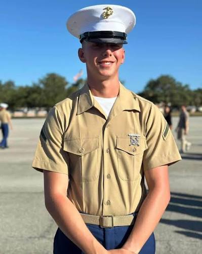 Landon Dunn in his Marine Corps uniform.