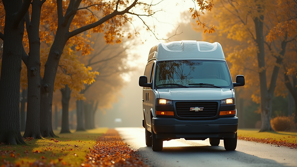 Eye-level view of a family sized van