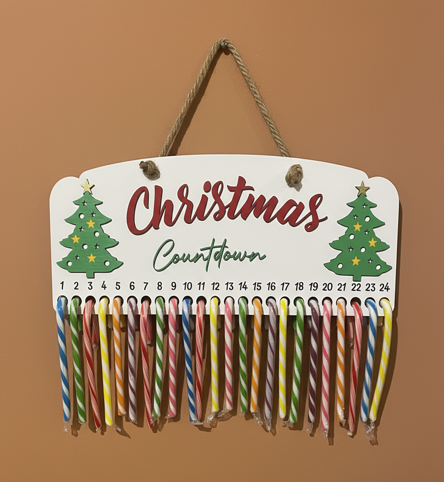 Candy Cane Christmas Countdown Signs