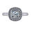 Thumbnail: A halo ring design for a 1.50ct cushion cut diamond. Finger size M  ( 7 )
