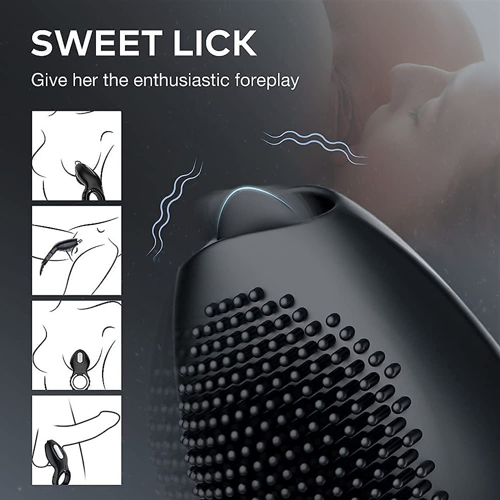 Miniatura: Mr Tongue Licker Cock Ring para parejas - Control remoto