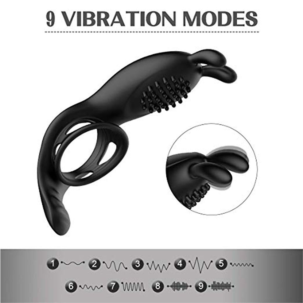 Thumbnail: Rabbit Bunny Cock Ring -Remote Control Penis Vibrating Ring