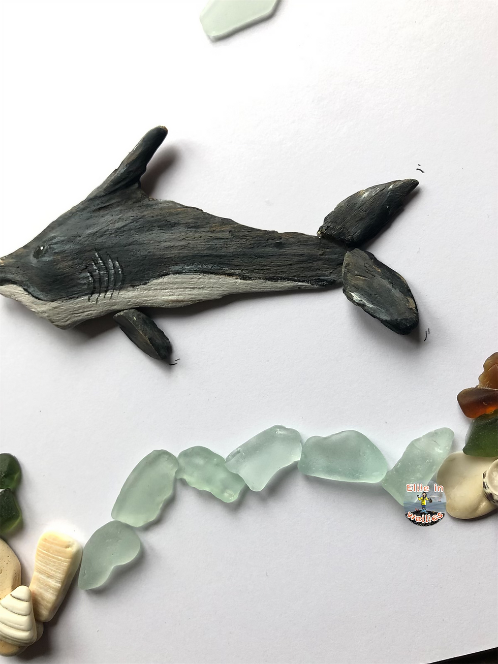 Thumbnail: Driftwood shark ocean scene