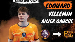 ANNONCE RECRUE : Édouard Villemin pour la saison 2026-2027