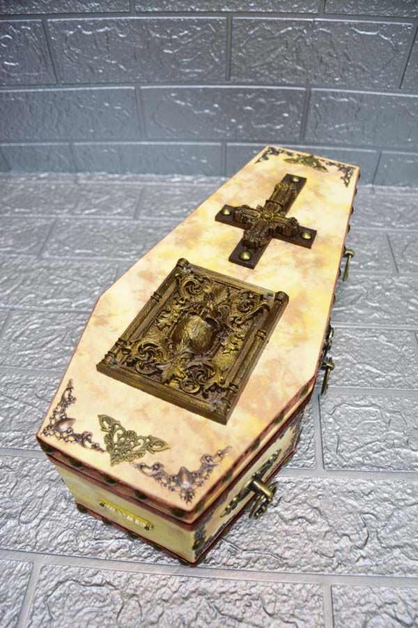 サムネイル： 【 一点物 棺 】35cm サイズ DOLL Coffin ＜No.046-35 ＞