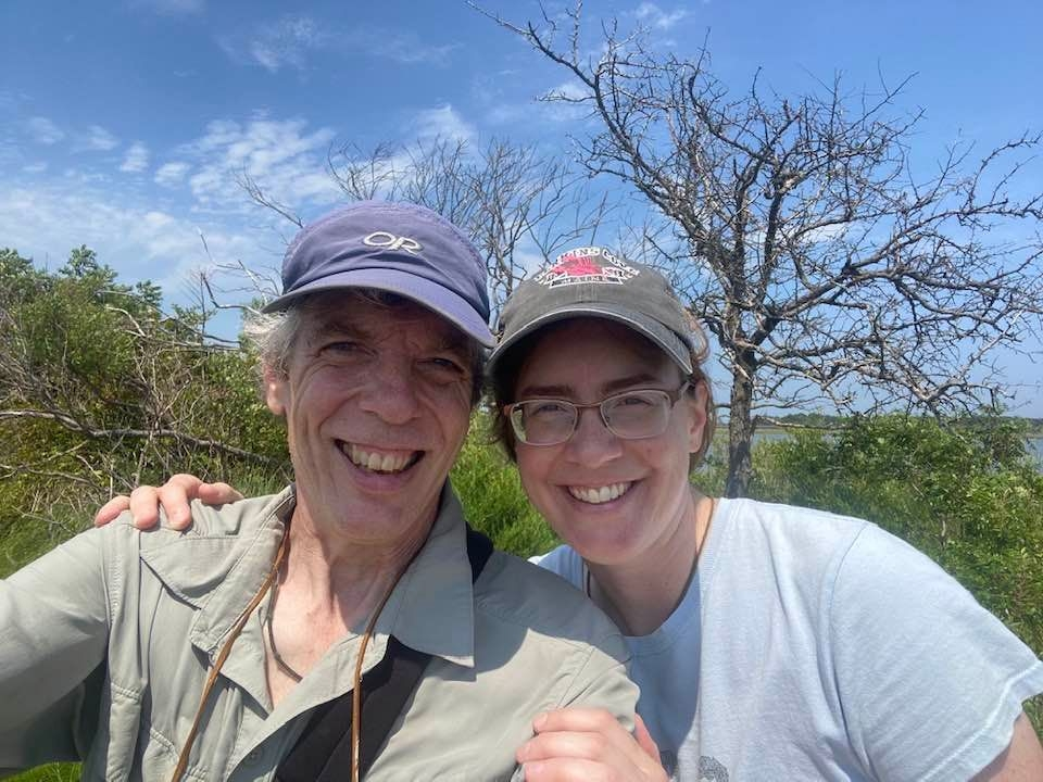 My husband and me. Still the same smile, no?