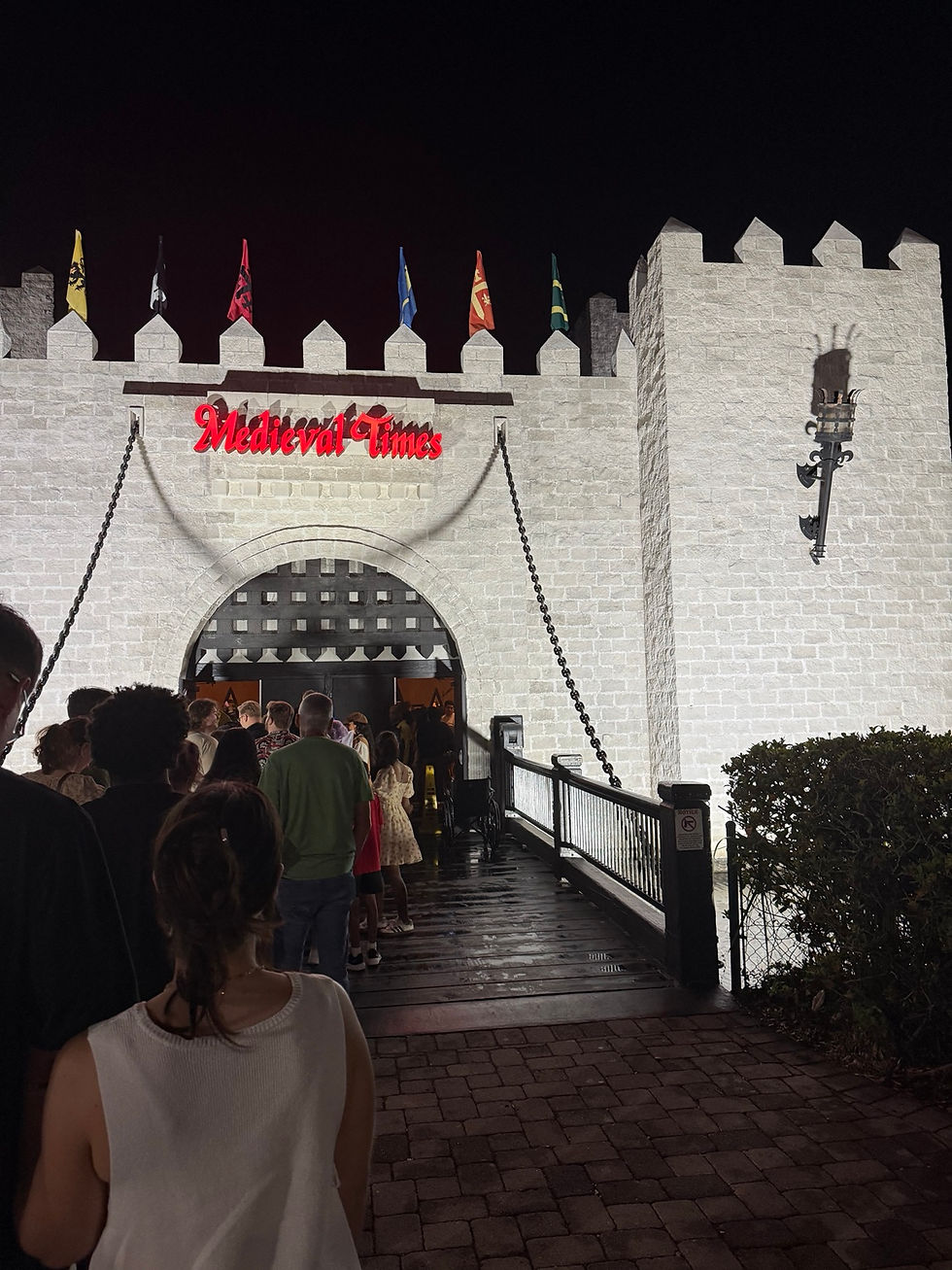 Medieval Times Orlando castle entrance in Kissimmee Florida