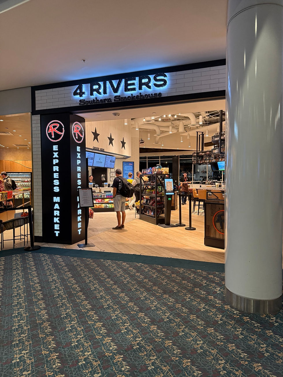 Entrance to the new 4 Rivers at Orlando International Airport Gates 1-29