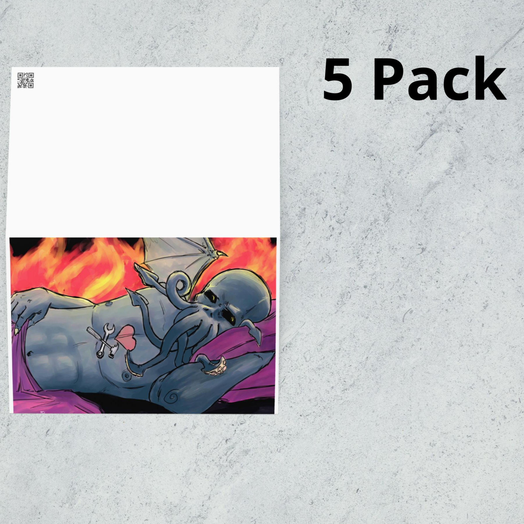 5 pack Booty Call of Cthulhu - Greeting card