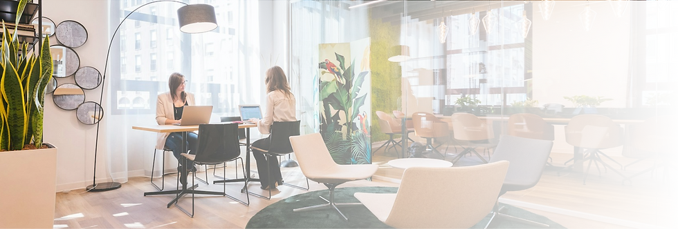 2 women working in large office