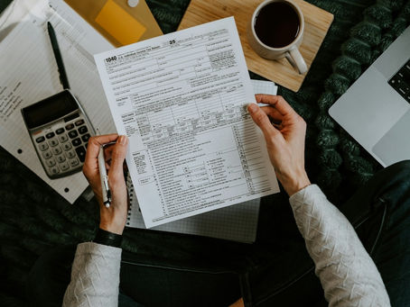 Person doing taxes