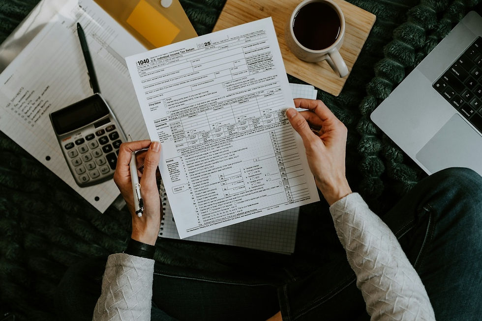Person doing taxes