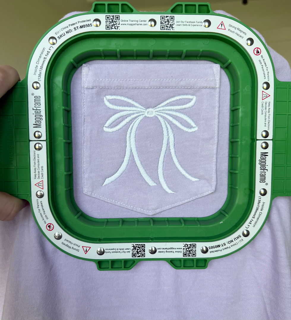 Thumbnail: Embroidered Coquette Bow Pocket Tee