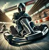 DALL·E 2024-10-02 11.36.28 - A man in a go-kart racing at high speed, with his body visibl