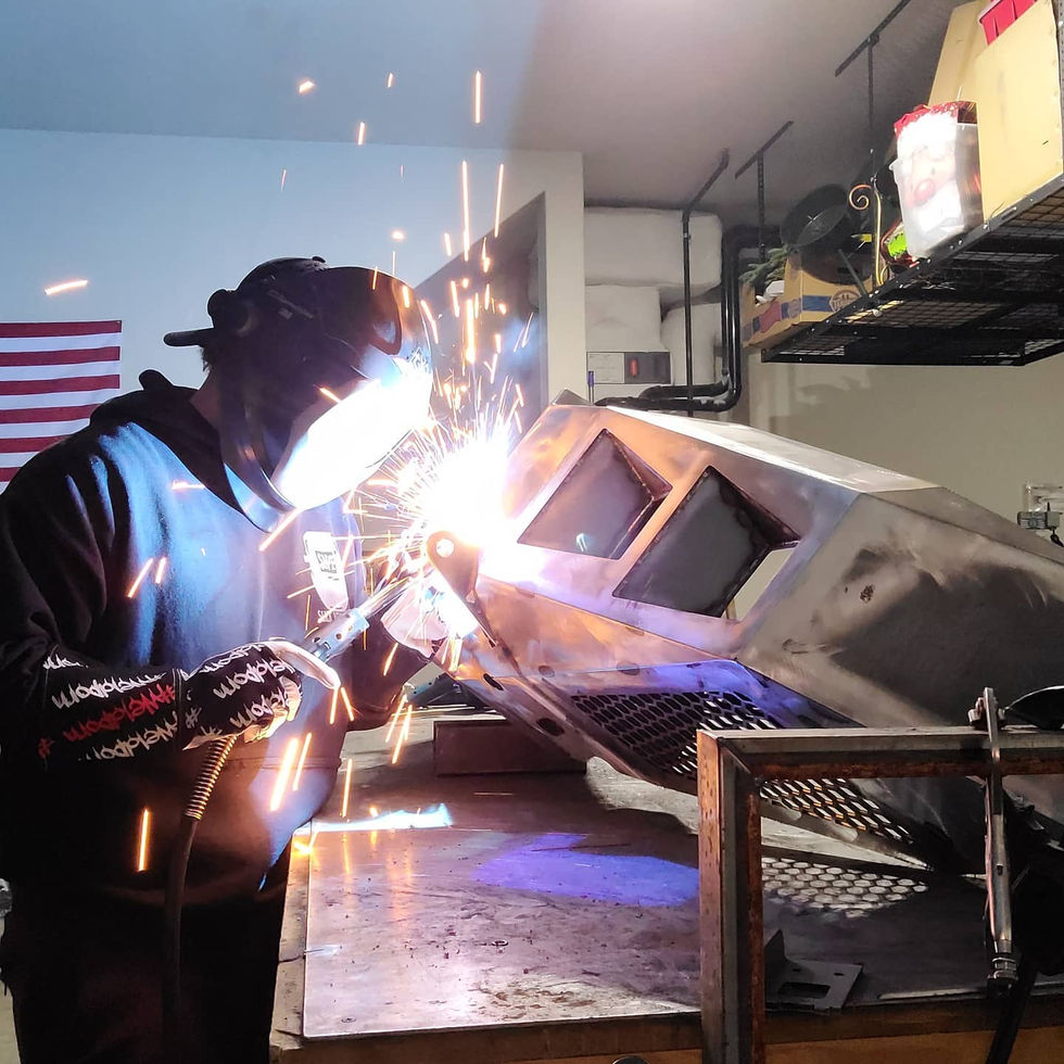 Assembling components through welding to create a custom bumper