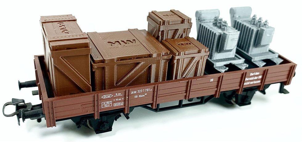 Miniatura: Set 4 cajones de carga para vagon