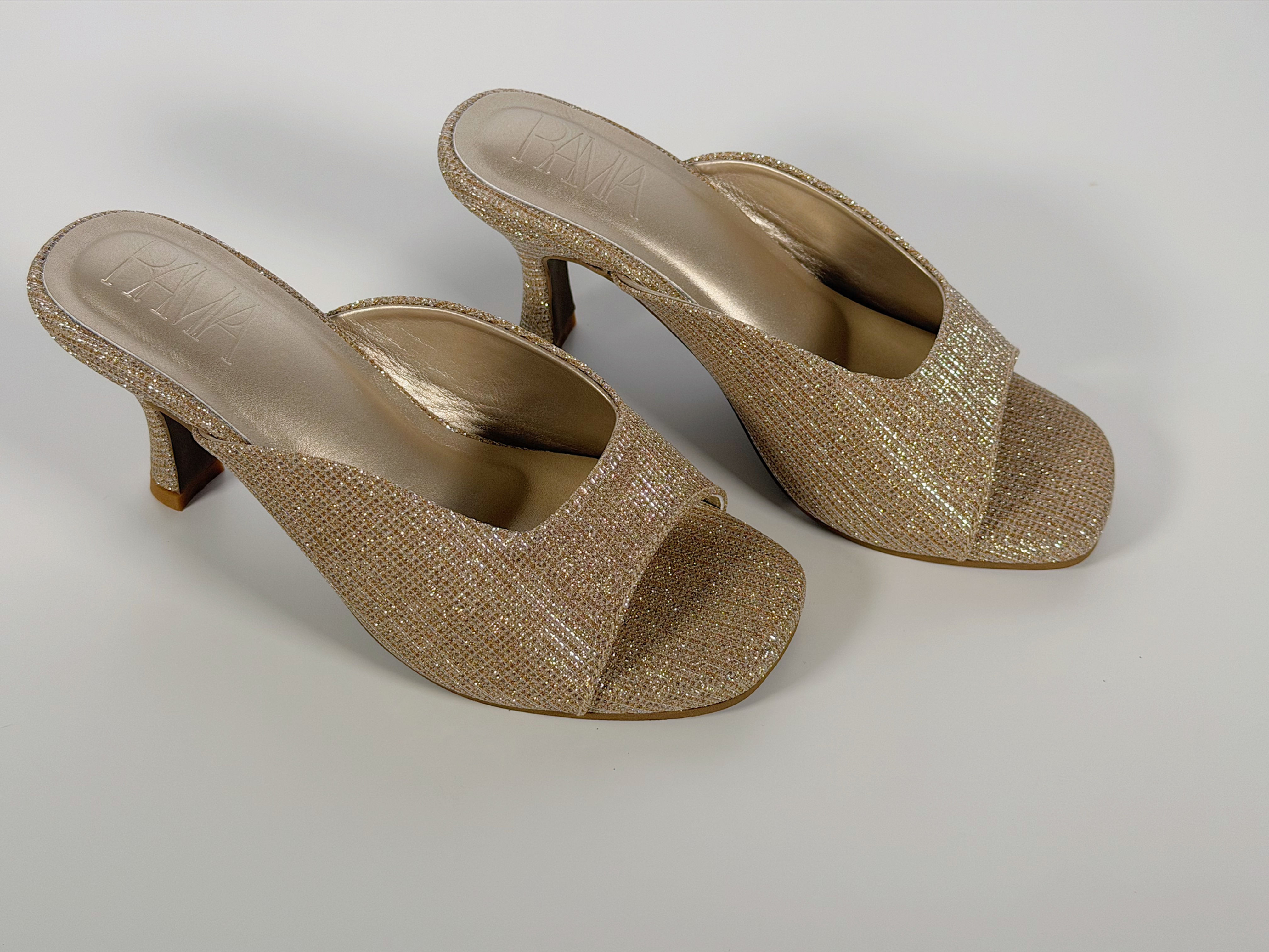 Luminous Gold Glitter Heel
