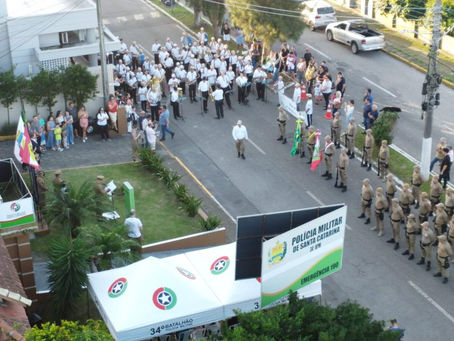 Formatura no 34º BPM comemora os 189 anos da PM catarinense
