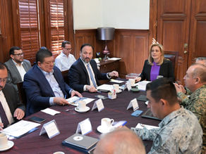 Maru Campos encabeza Sesión de la Mesa de Seguridad en Palacio de Gobierno