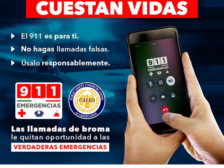Llama SSPE a hacer uso responsable del 9-1-1