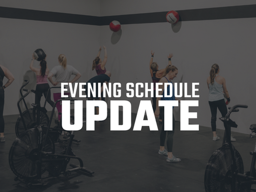 Evening Class Schedule Update