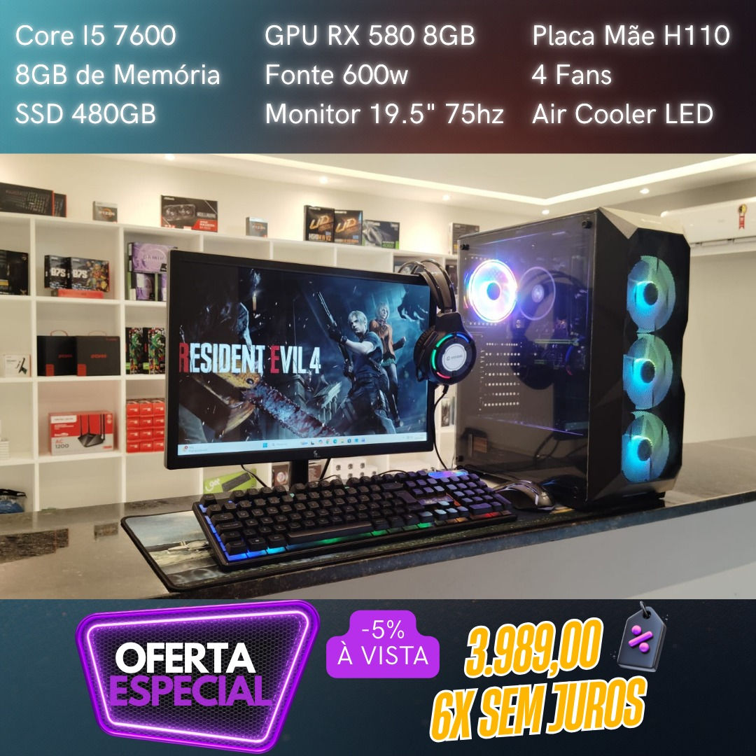 PC Gamer Core I5 7600.