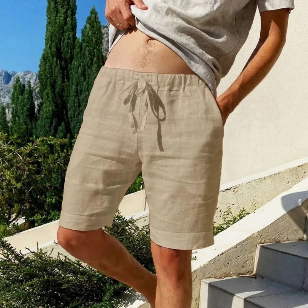 Bermuda Masculina de Linho Premium — Estilo Natural e Conforto no Verão