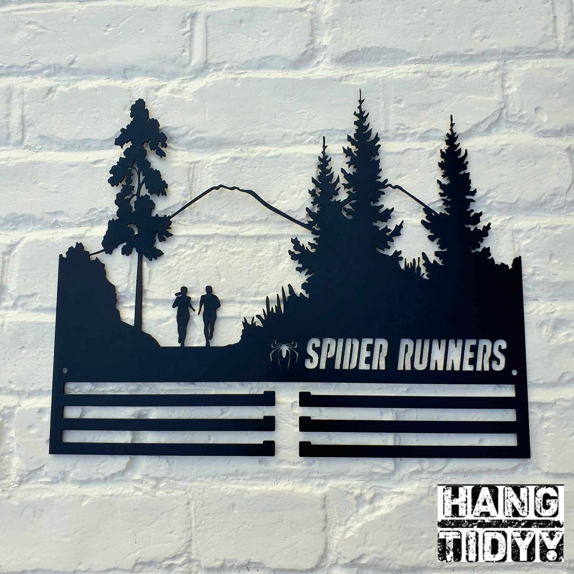Spider runners medal display