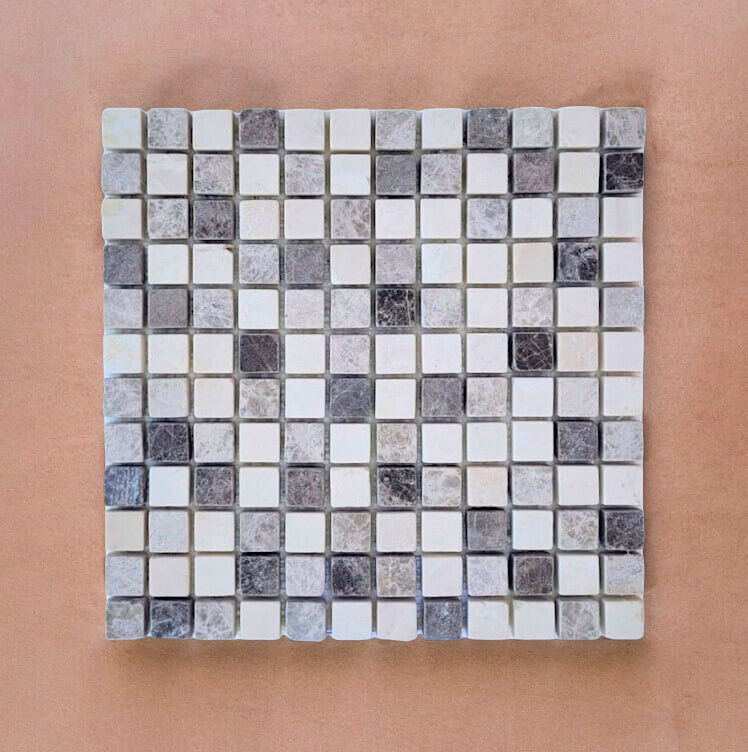 Emperador Mix Grid Honed Mosaics Tile