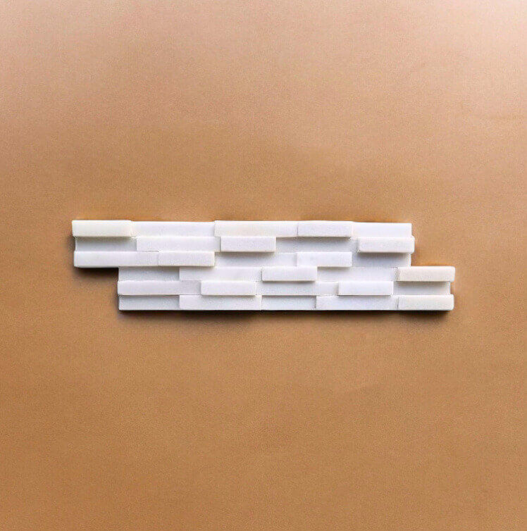 Bianco White 3D Mosaic Tile - Pattern 1