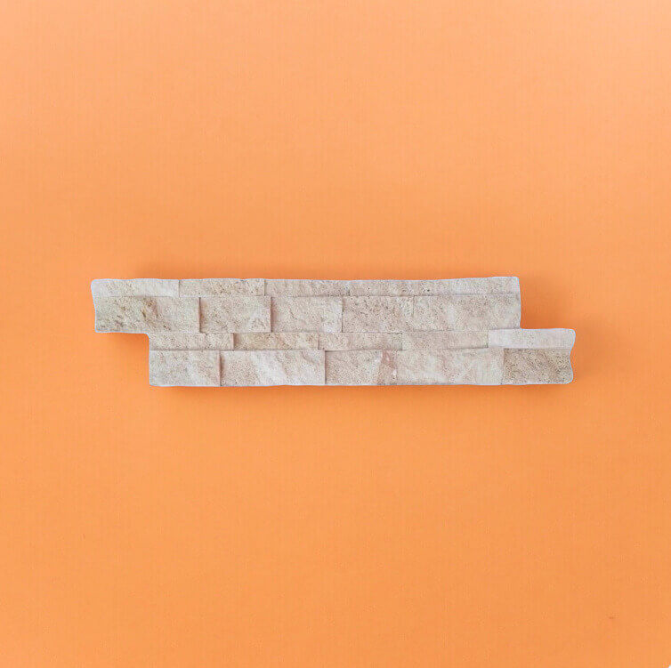 Light Travertine Split Face Mosaic Tile - Pattern 2