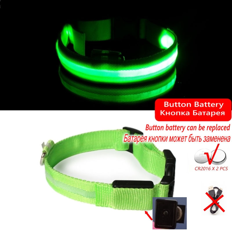 Miniatura: Coleira com luz LED para cães e filhotes, coleira luminosa noturna anti-perda