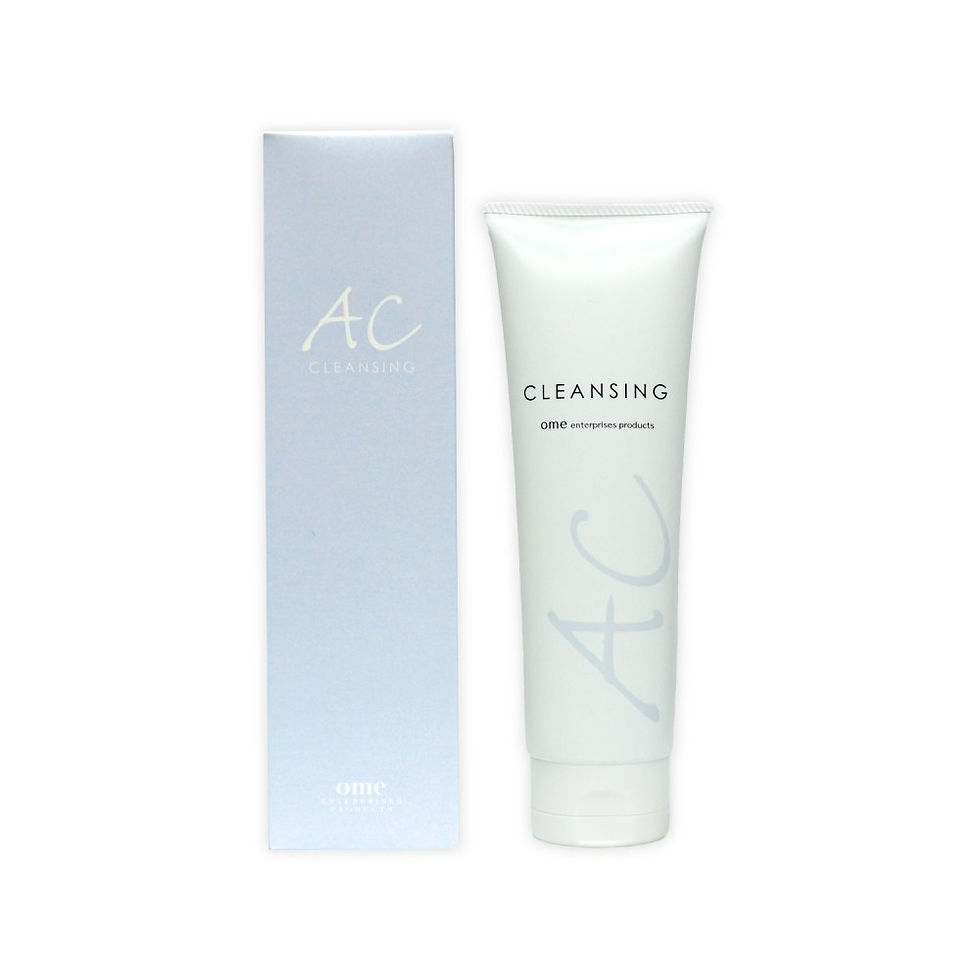 AC Cleansing product tube and box on white background, Beautiful Life.